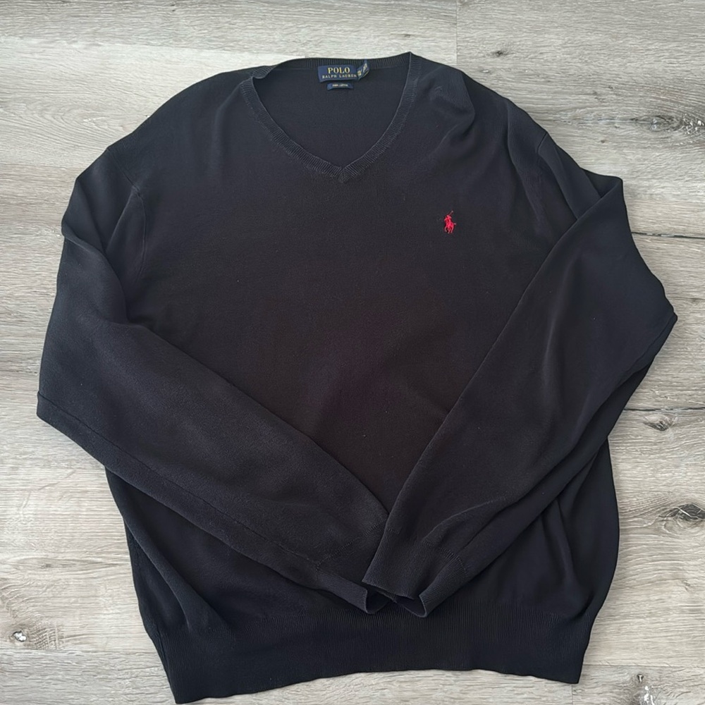 Polo Ralph Lauren V Neck Sweater (Black)